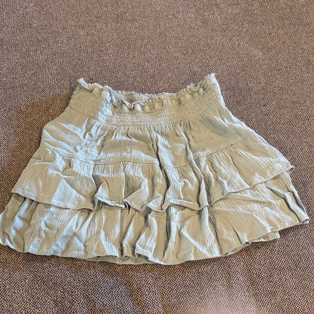 Joe B Light Blue Tiered Mini Skirt